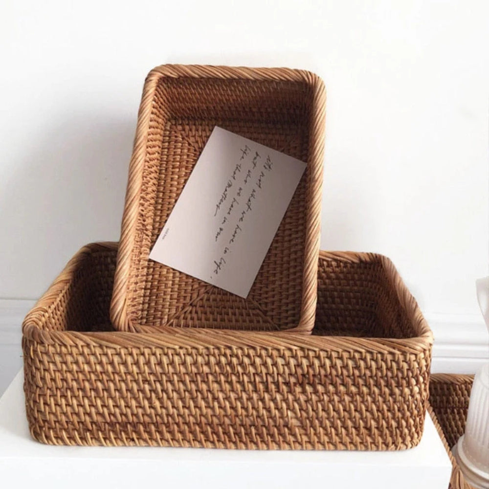 Artisan Rechteckiger Rattan Aufbewahrungskorb
