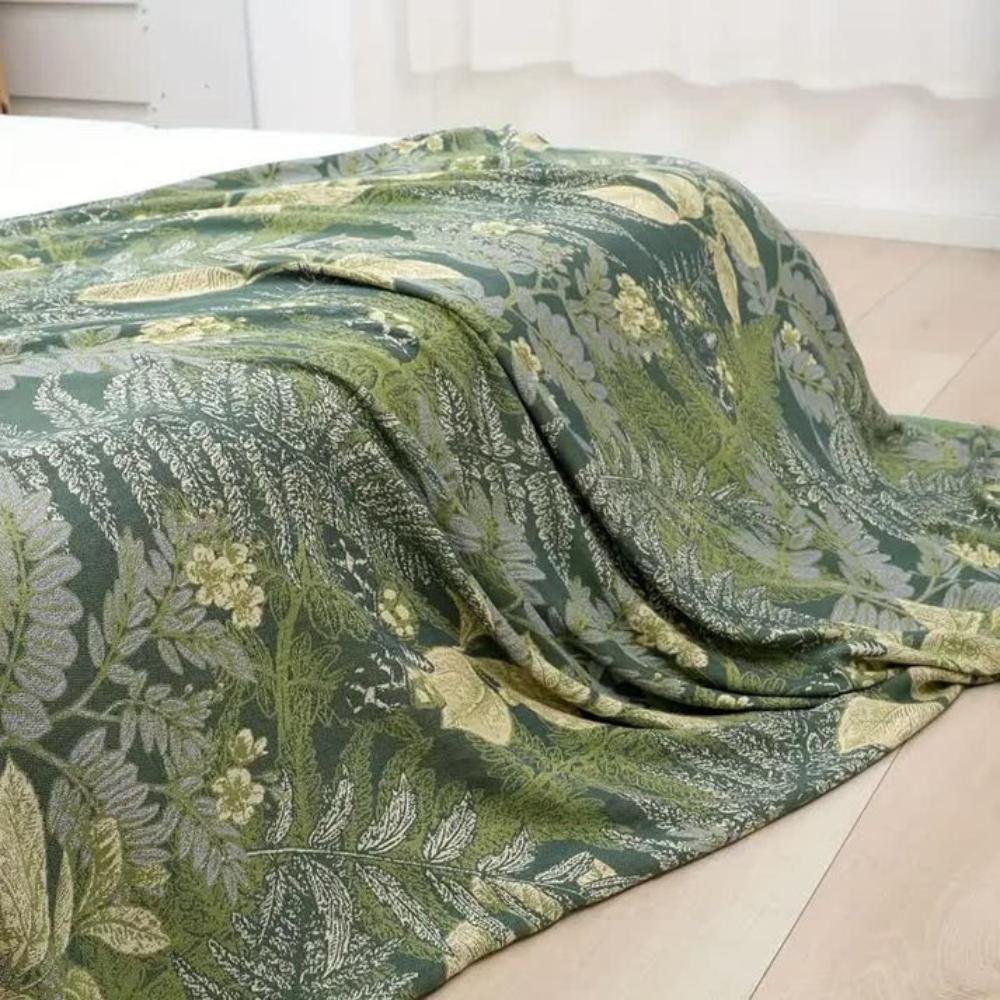 Grünes Blatt Bambusfaser Kühlbettdecke