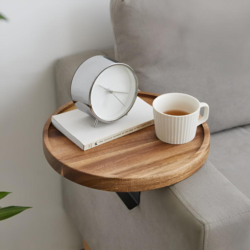 Sofa Armlehne Walnuss Tablett