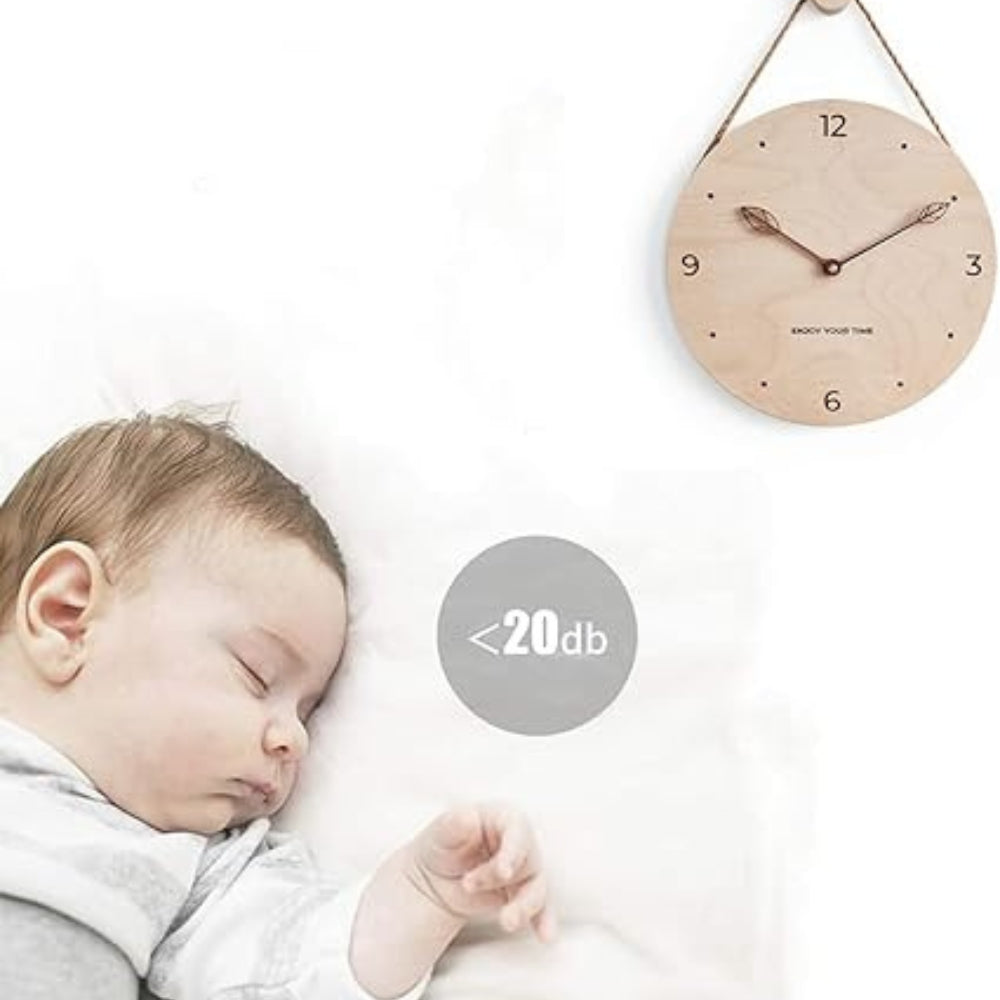 Minimalistische Seil Holz Wanduhr