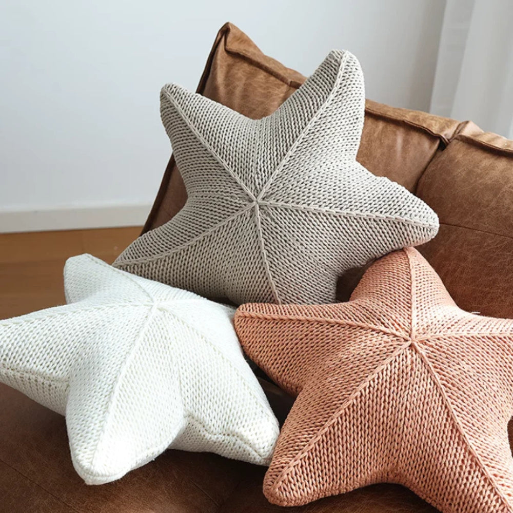 Sternenfisch Handgestricktes Kissen