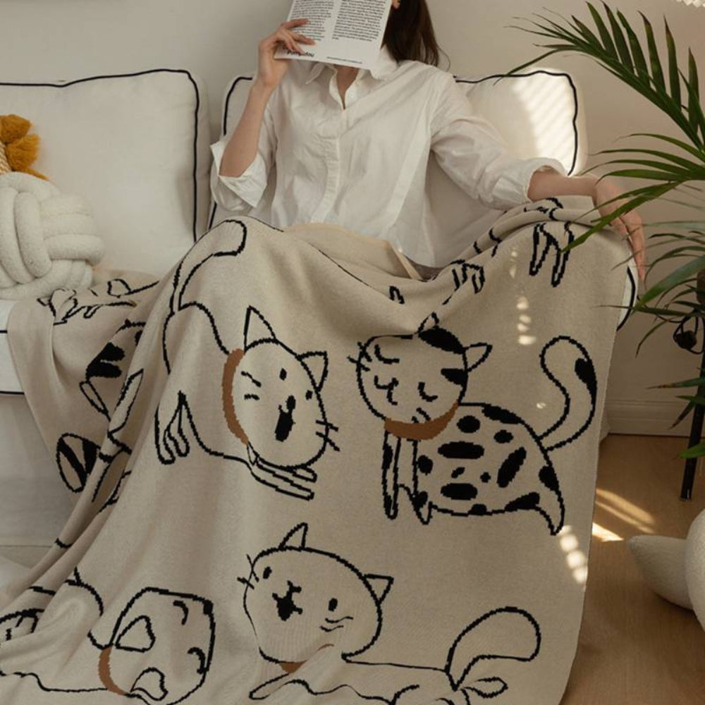 Purrsoft Baumwoll-Nickerchen-Decke