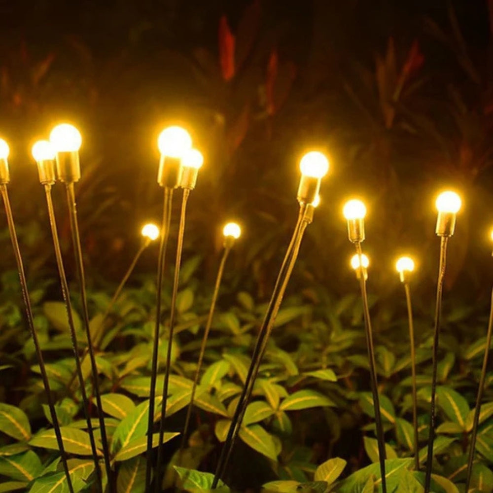 Solarbetriebene Glühwürmchen-Gartenlampen