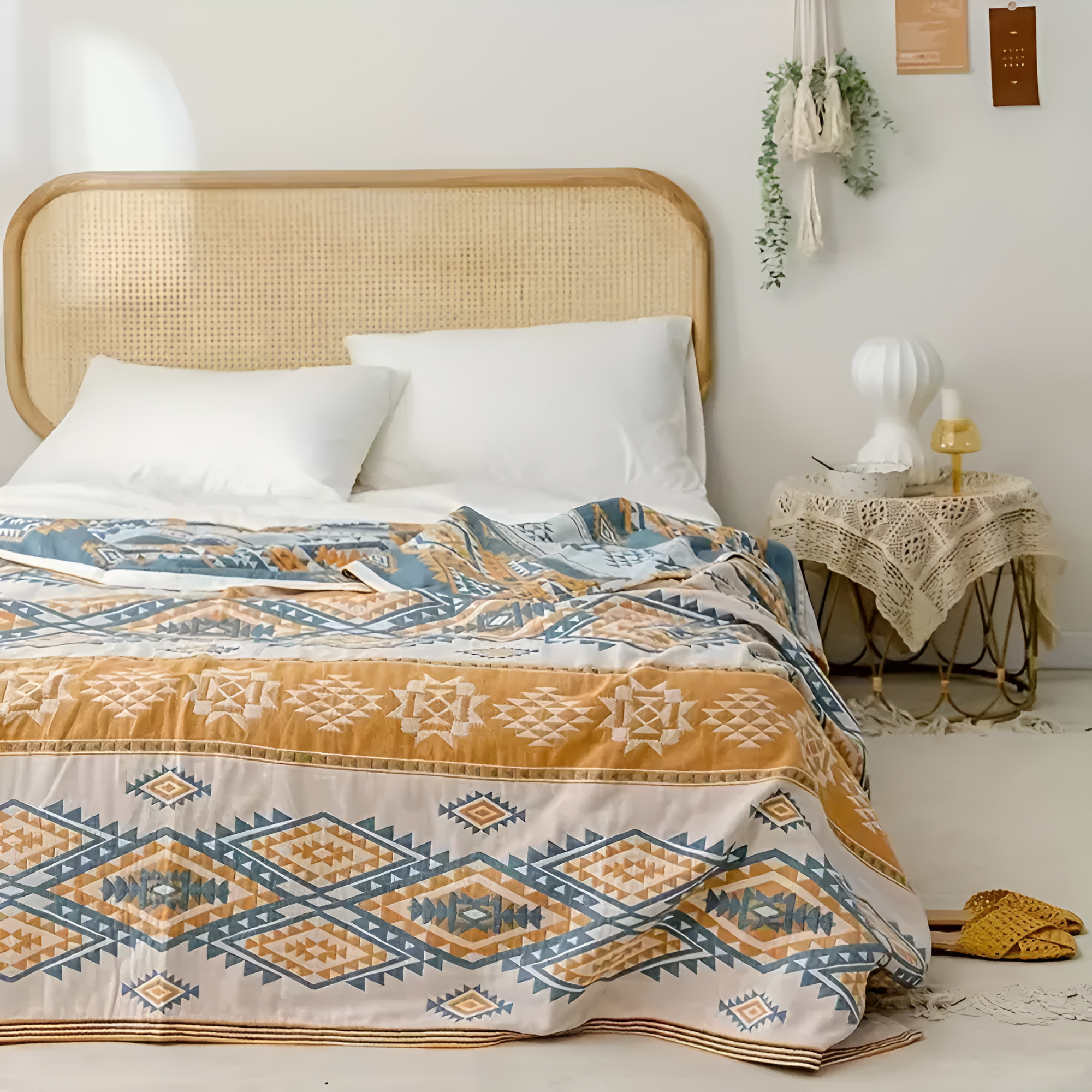 Serene Boho Stil Baumwolldecke