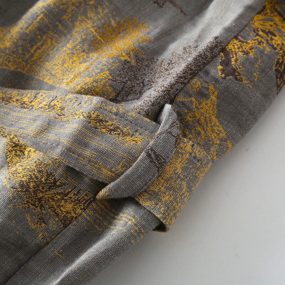 Reine Baumwolle Rustikale Eleganz Kimono Bademantel