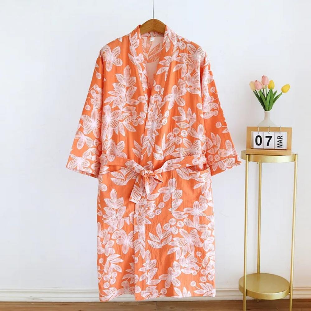 Floraler Breeze Kimono Bademantel