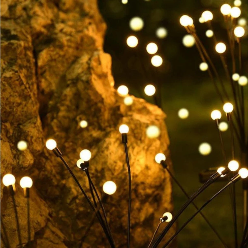 Solarbetriebene Glühwürmchen-Gartenlampen