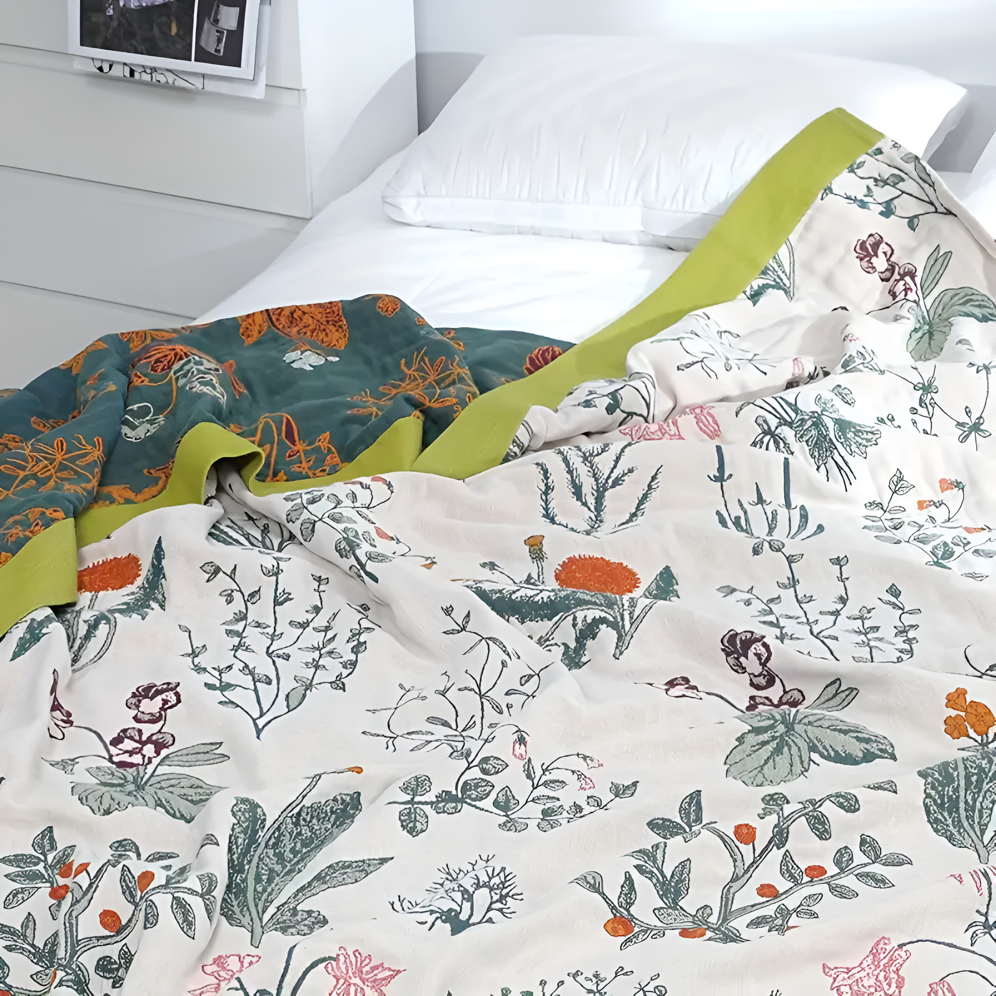 Farmhouse Floral Baumwoll-Gaze-Decke