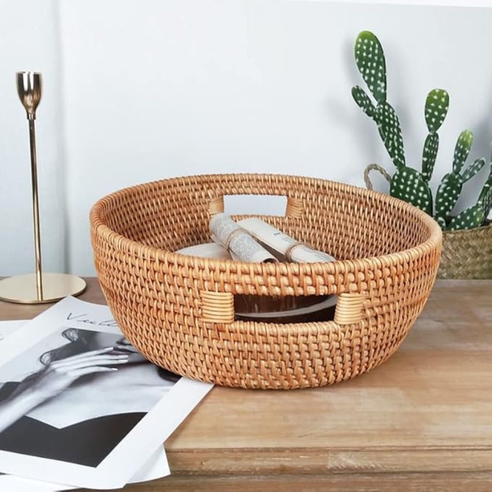 Handgewebtes Rattan Ovales Tablett