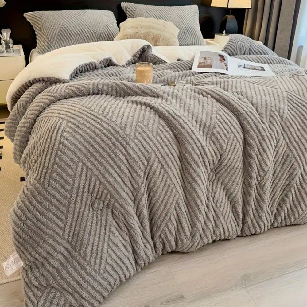 Chevron Luxe Plüschdecke