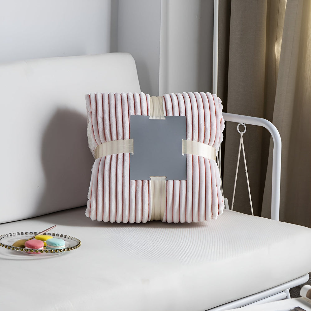 Fluffy Stripes Sherpa-Decke