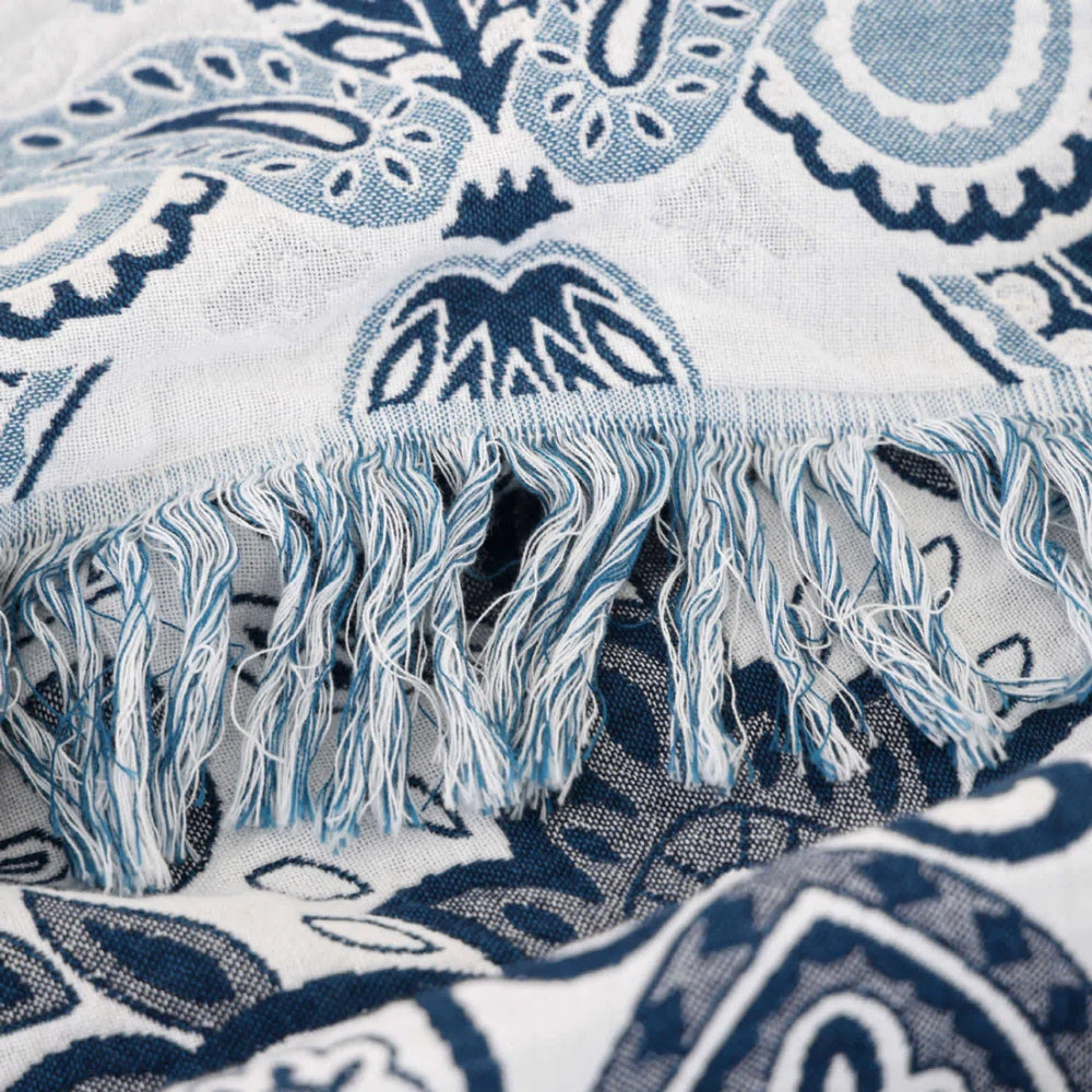 Paisley Traum Baumwoll Quasten Decke