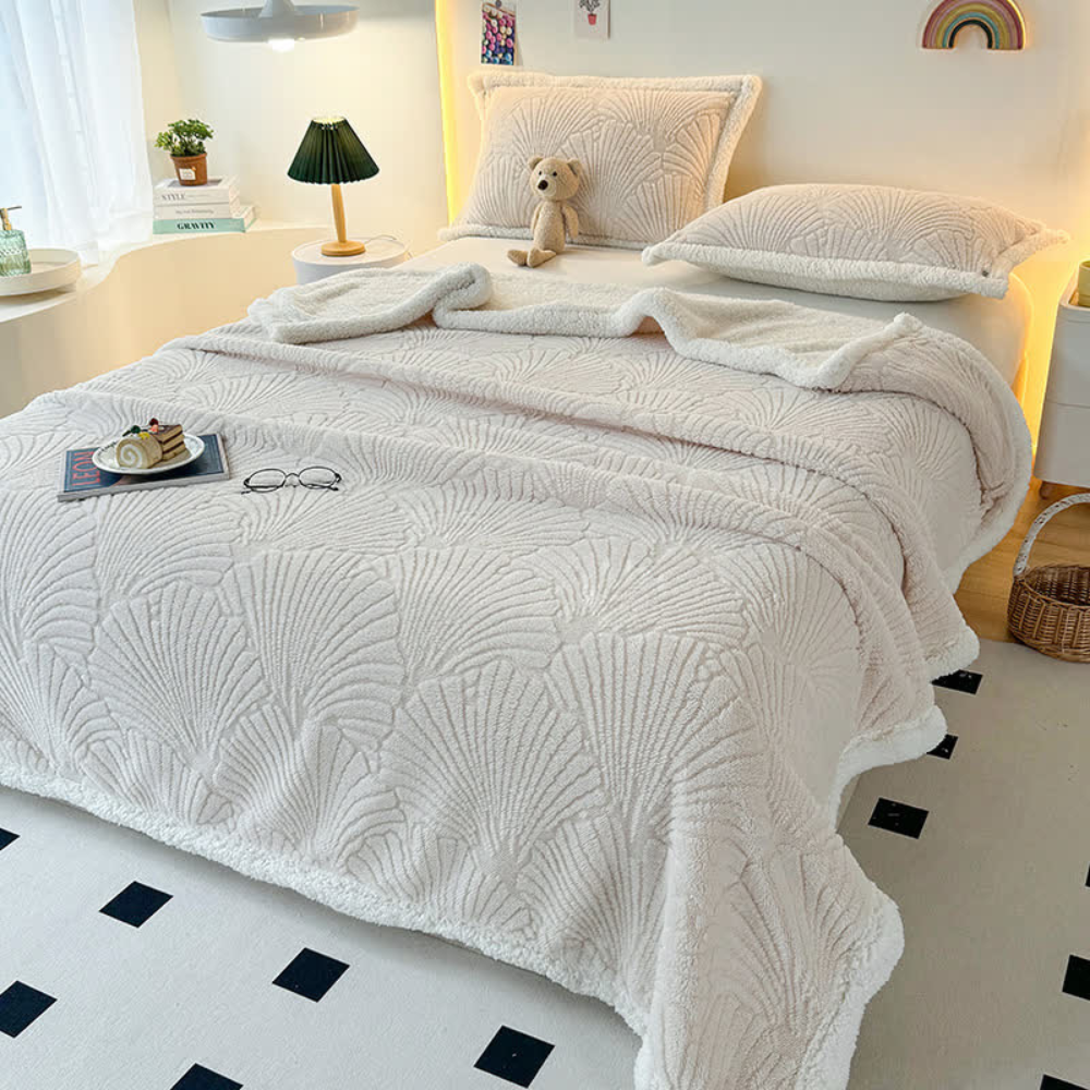 Flauschige Sherpa Shell-Decke
