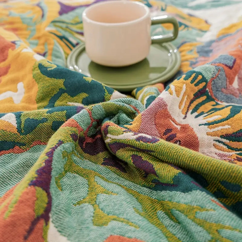 Sienna Floral Bloom Baumwoll-Decke