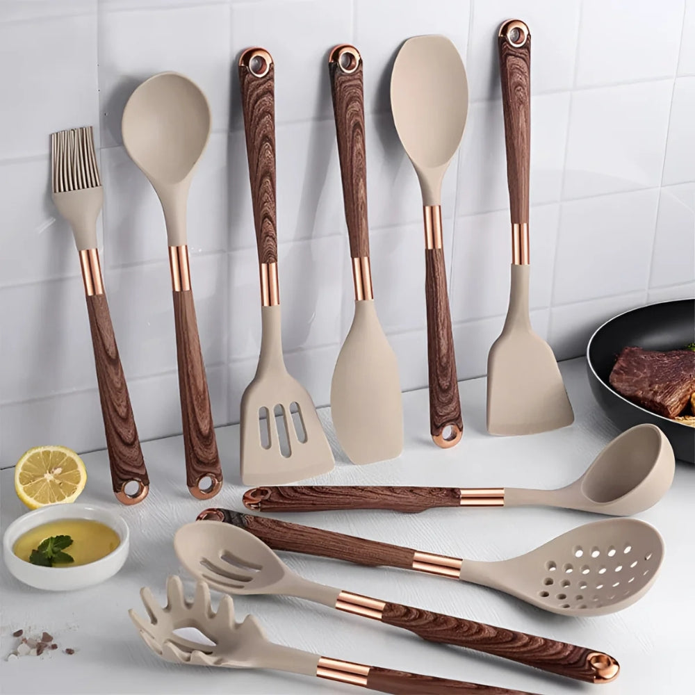 Luxe Silikon Kochutensilien | 10-teiliges Set