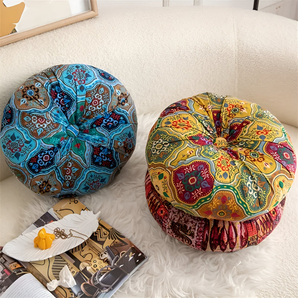 Boho Rundes Sitzkissen