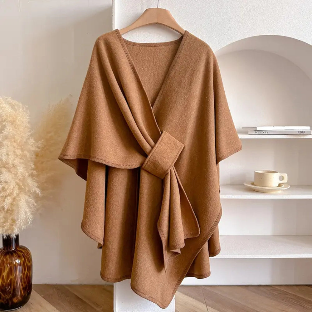 Luxuriöser winddichter Poncho-Schal-Mantel
