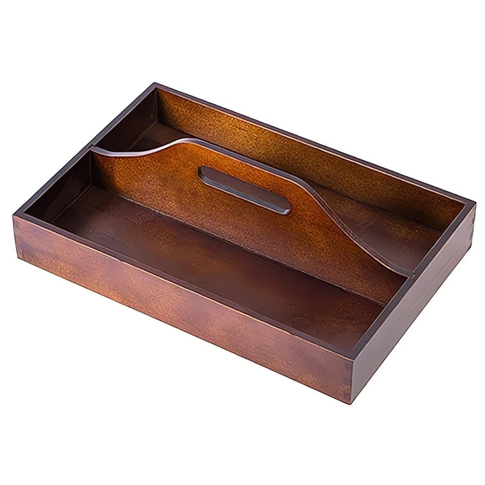Zeitloser Vintage Holz Organizer Tray