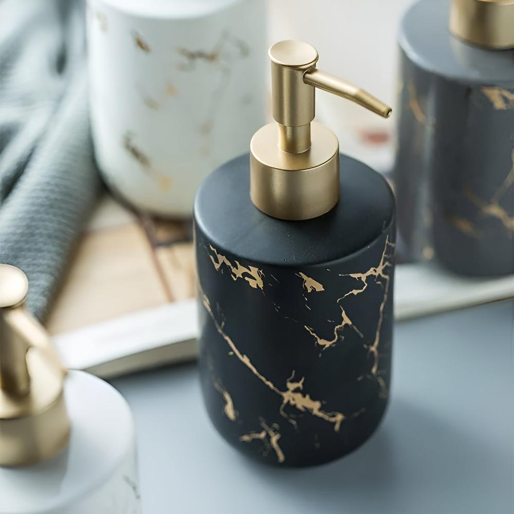 Goldene Marmor Luxus Spender