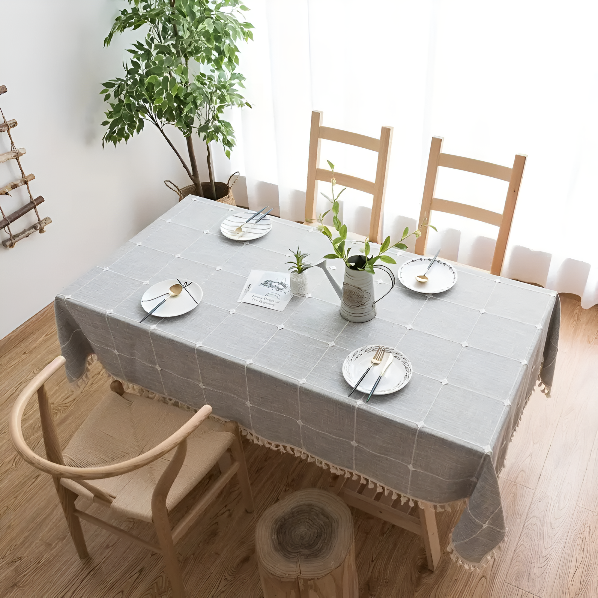 Pastorale Karomuster Tischdecke