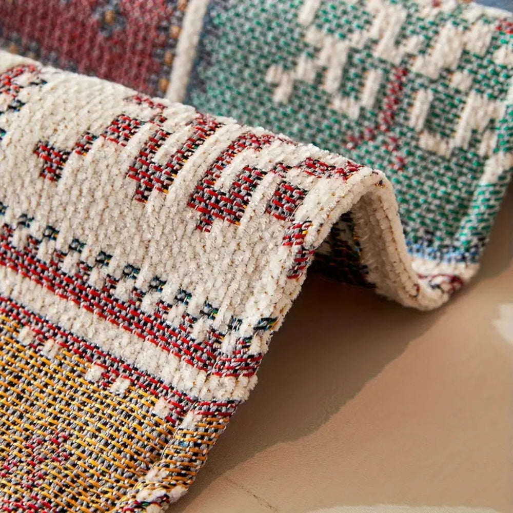 Genfer Boho Stricksofaüberwurf