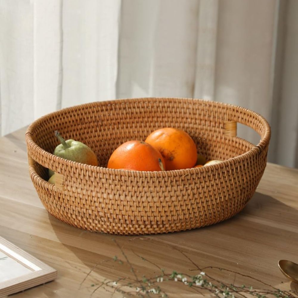 Handgewebtes Rattan Ovales Tablett