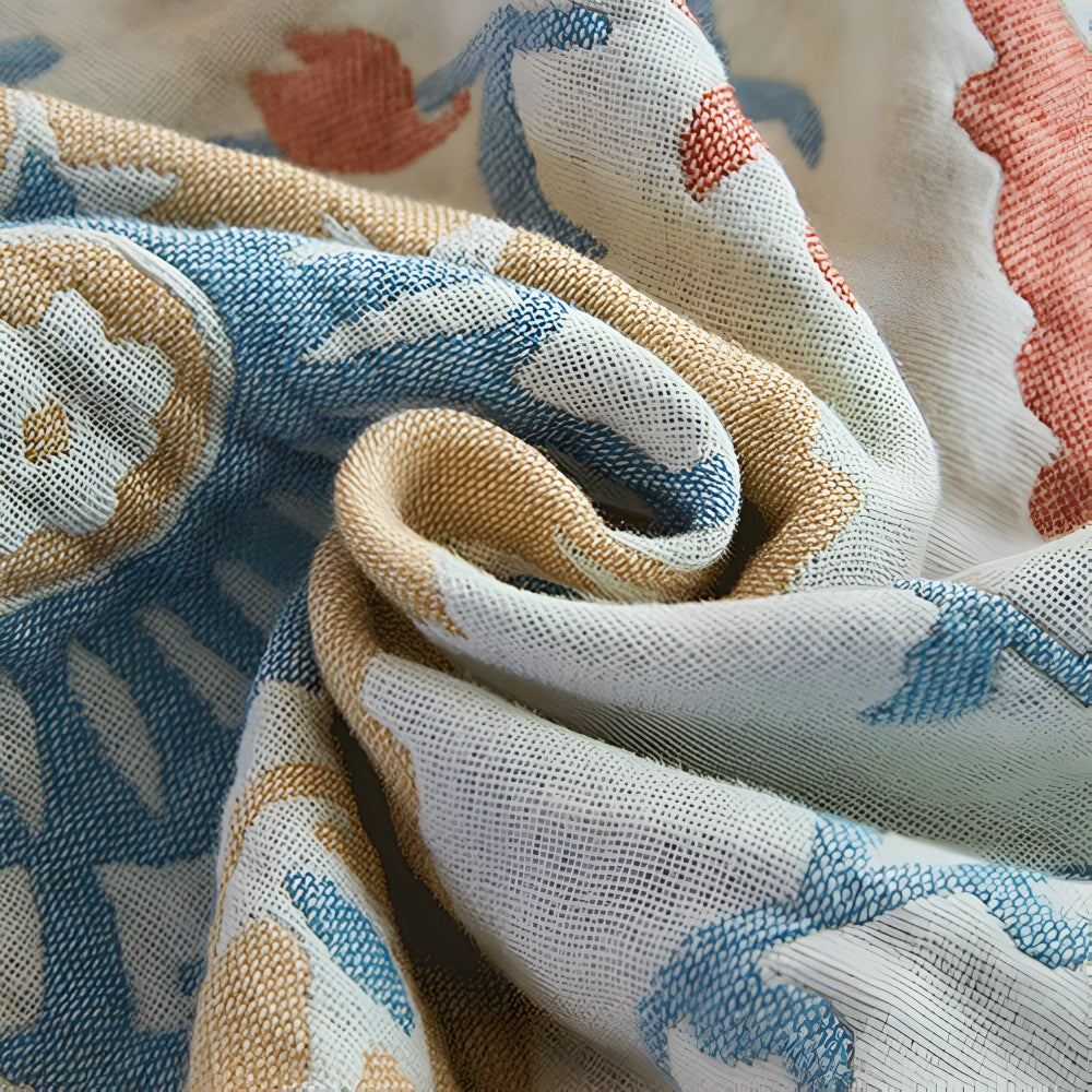Rustikale Blumen Baumwolle Wendeblanket