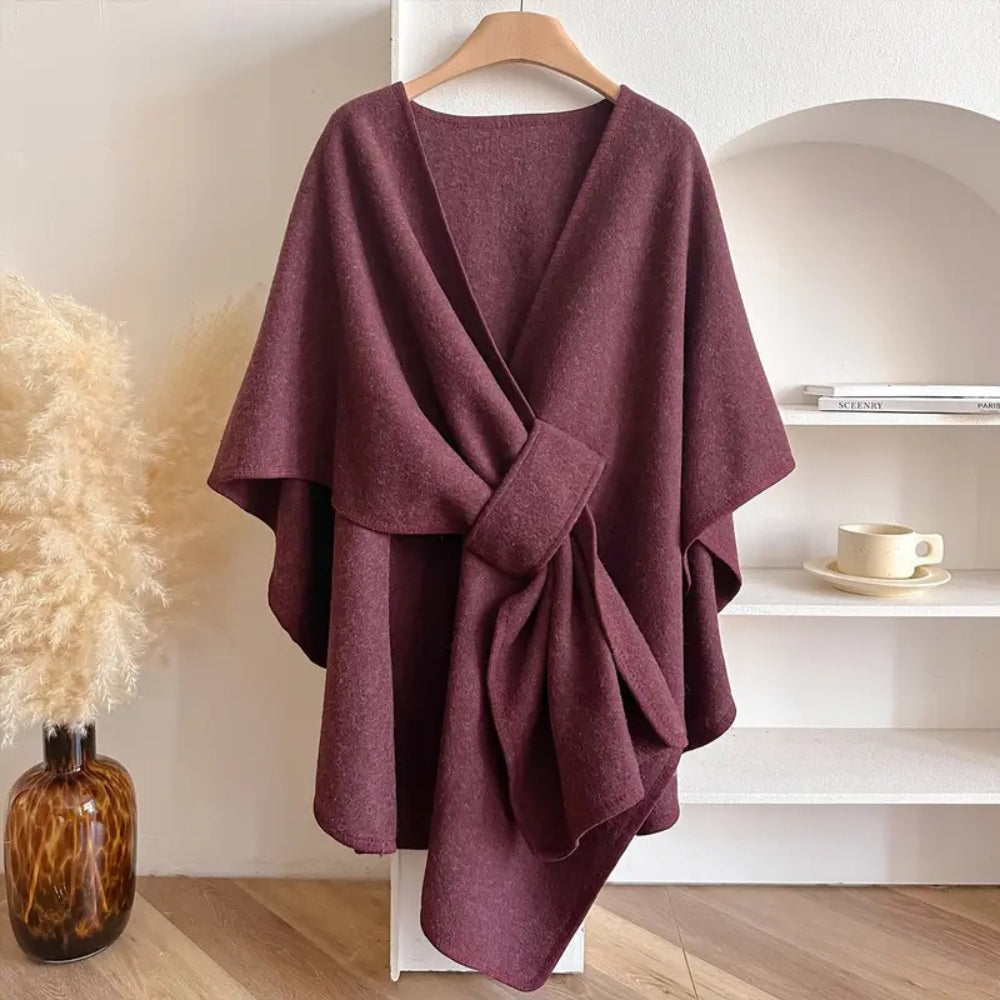 Luxuriöser winddichter Poncho-Schal-Mantel