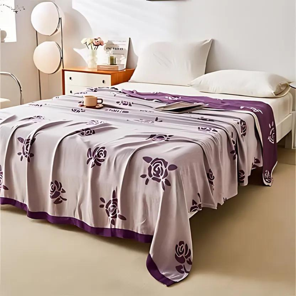 Bamboo Fiber Rose Kühlende Decke
