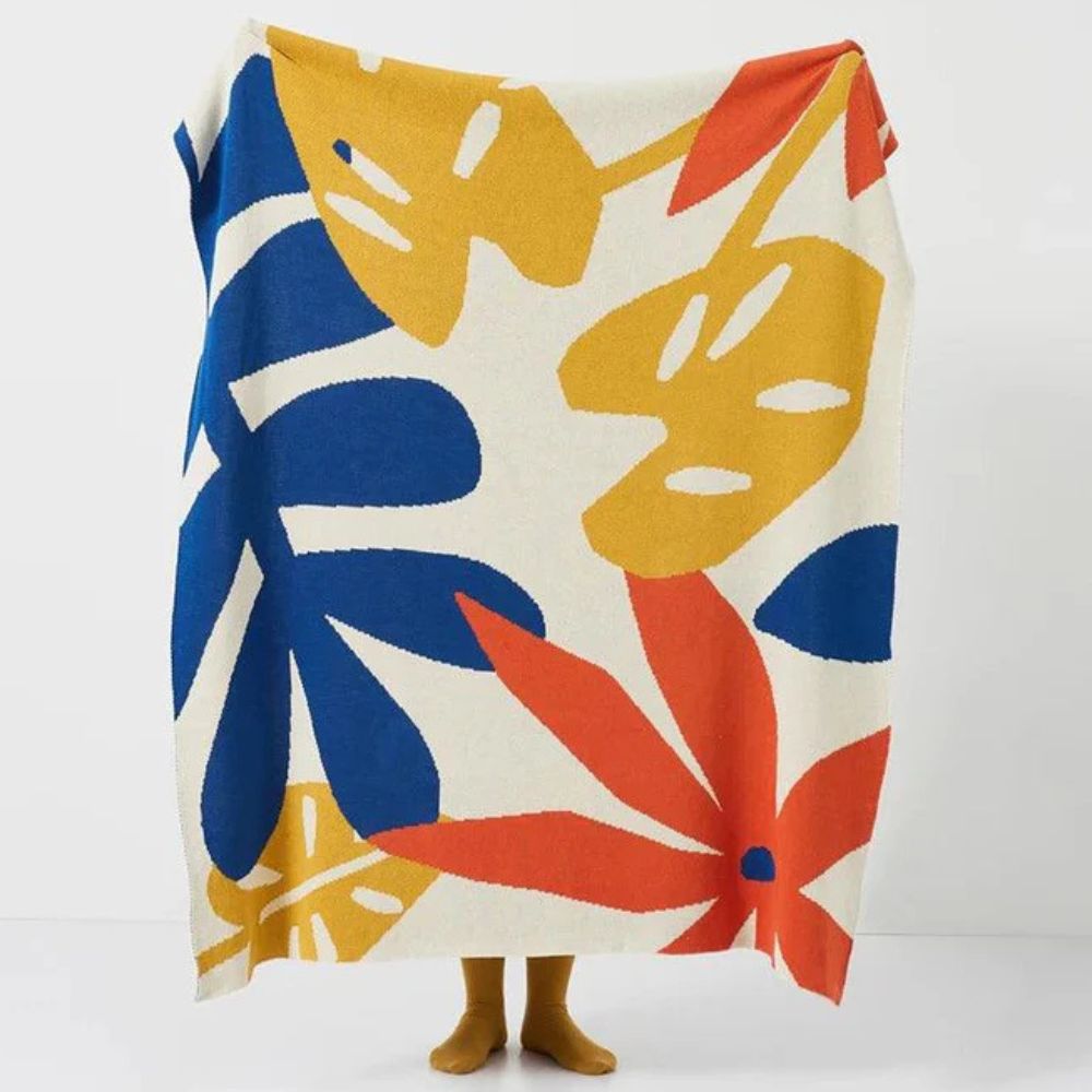 Tropische Brise Strickdecke