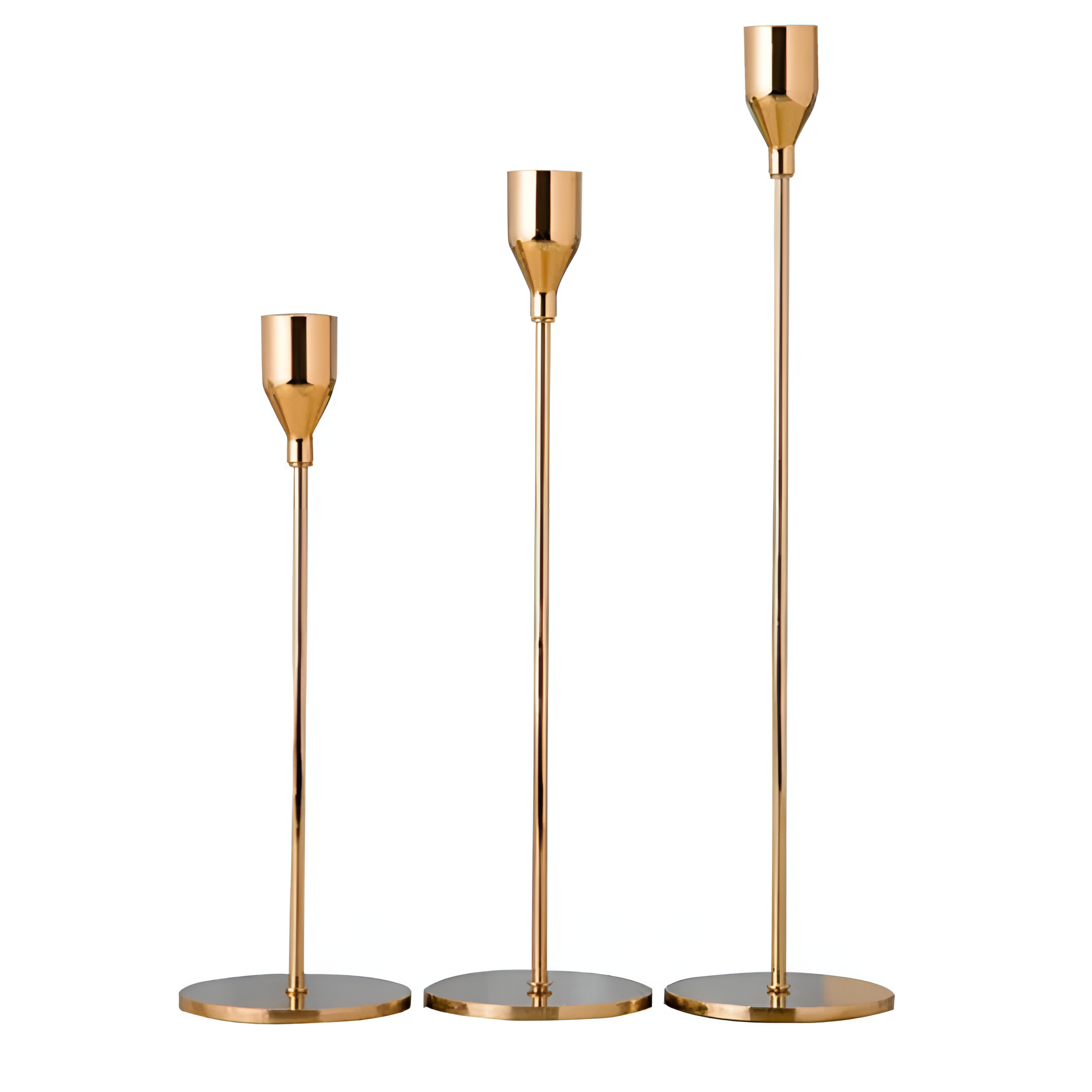 Elegante Metallkerzenhalter | 3er Set