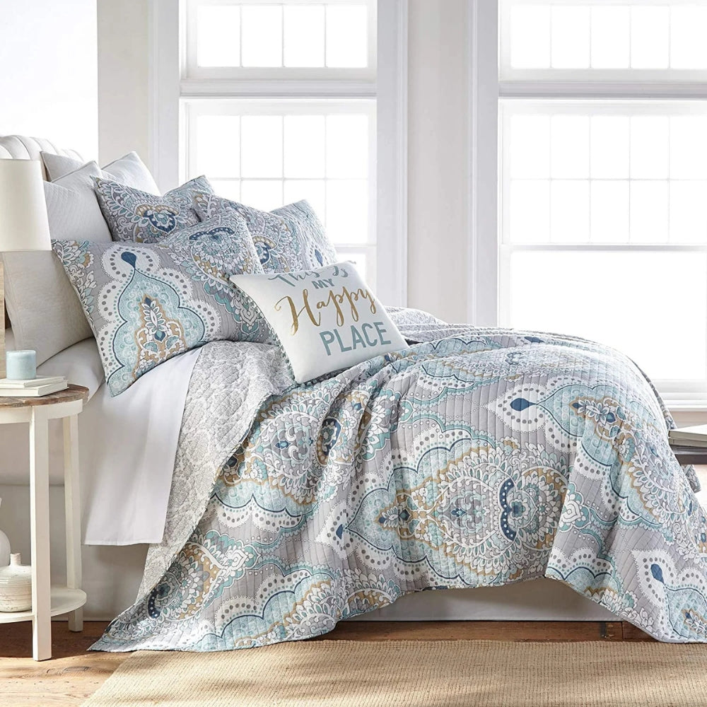 Paisley Aqua Teal Bettüberwurf-Set