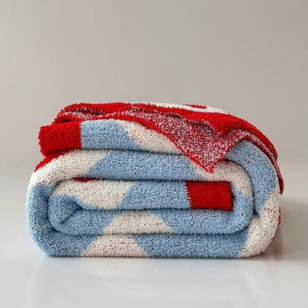 Argyle Scarlet Heart Weiche Decke