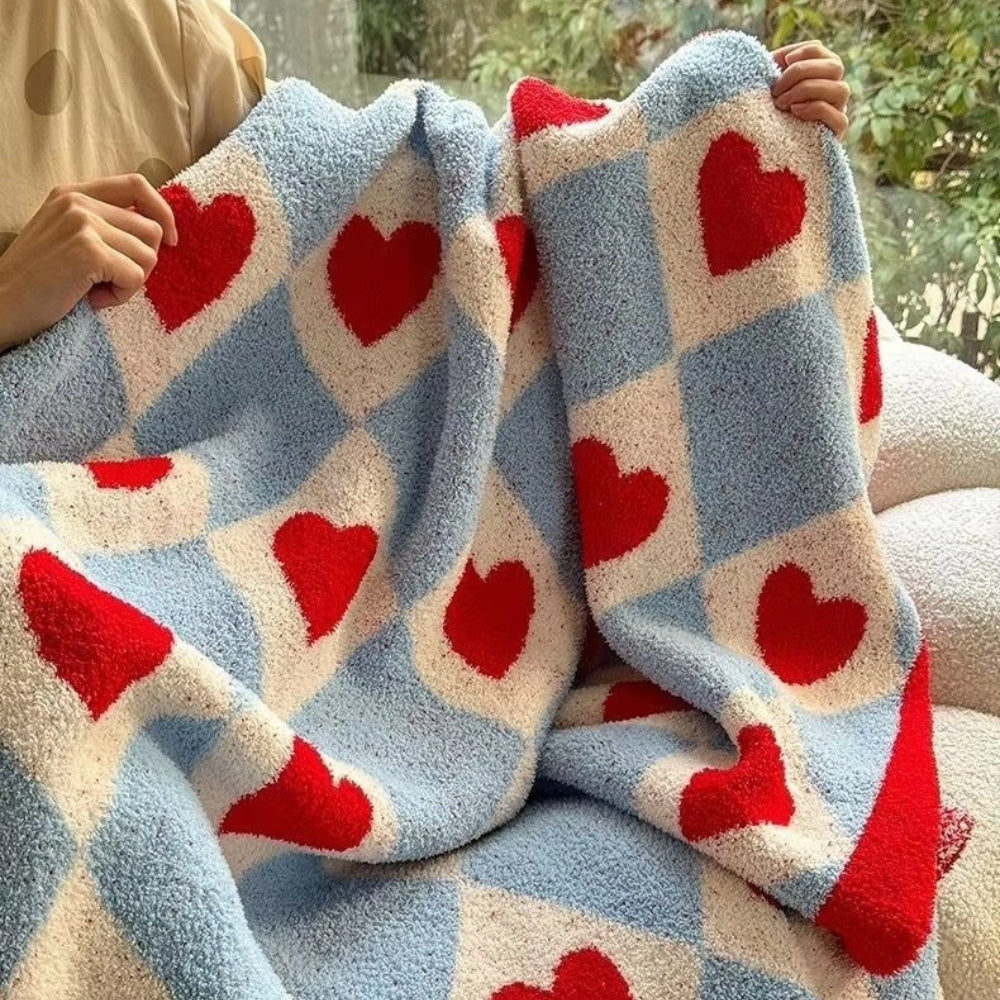 Argyle Scarlet Heart Weiche Decke