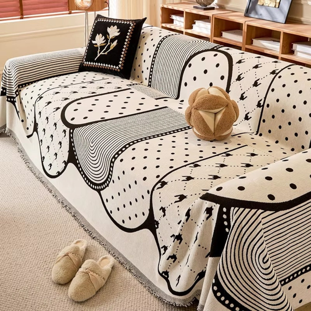 Asymmetrische Blob Chenille Sofabezug