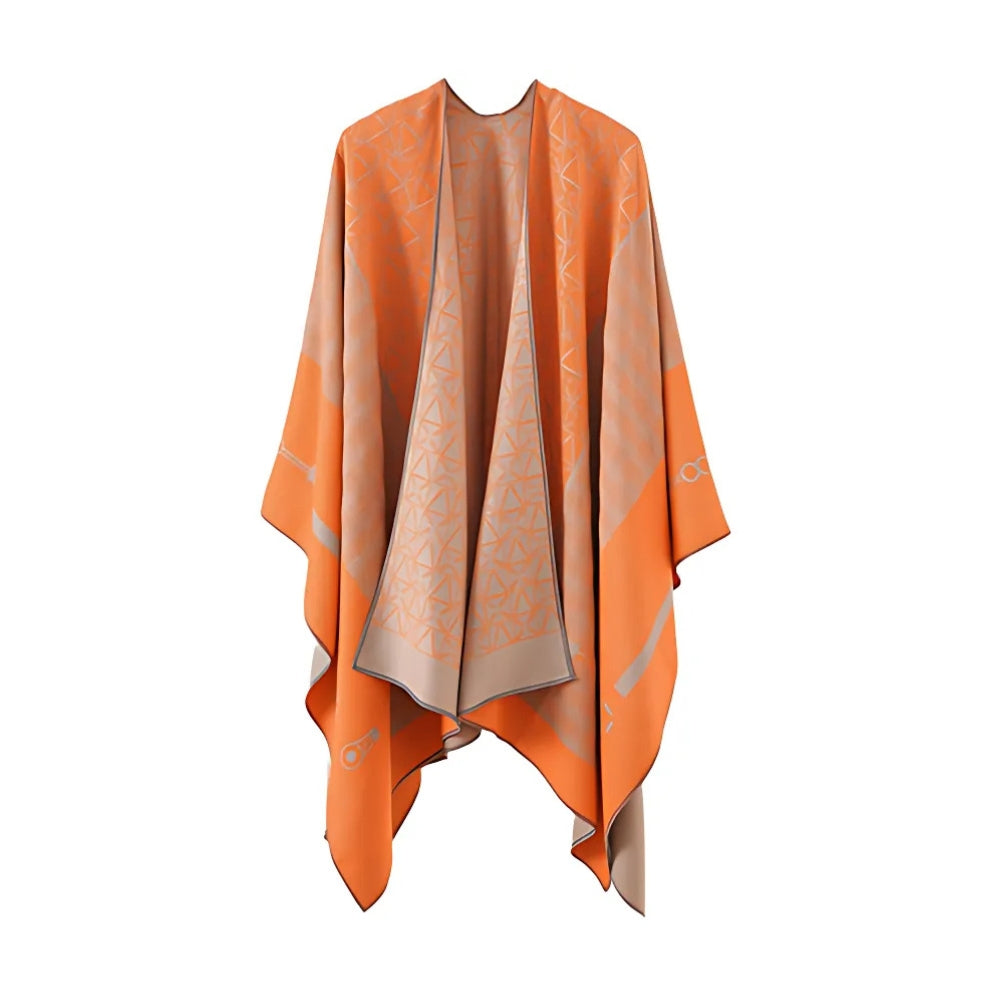 Auron Geometrischer Acryl Poncho Schal