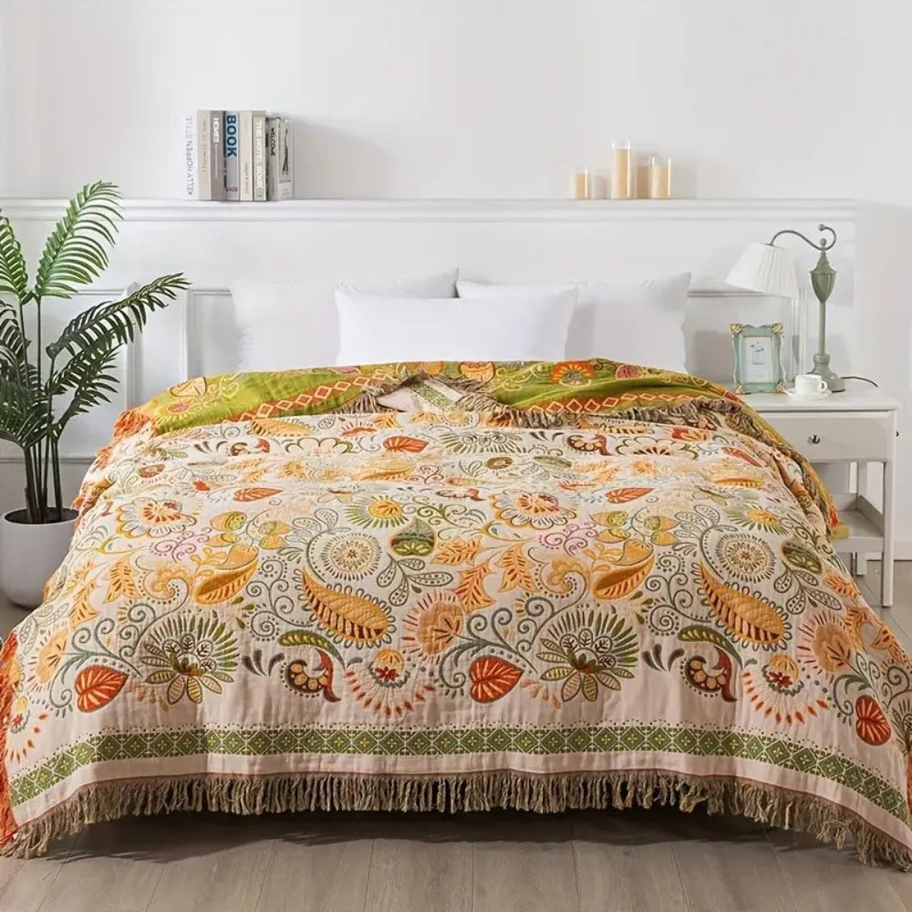 Herbstblatt Boho Wendedecke