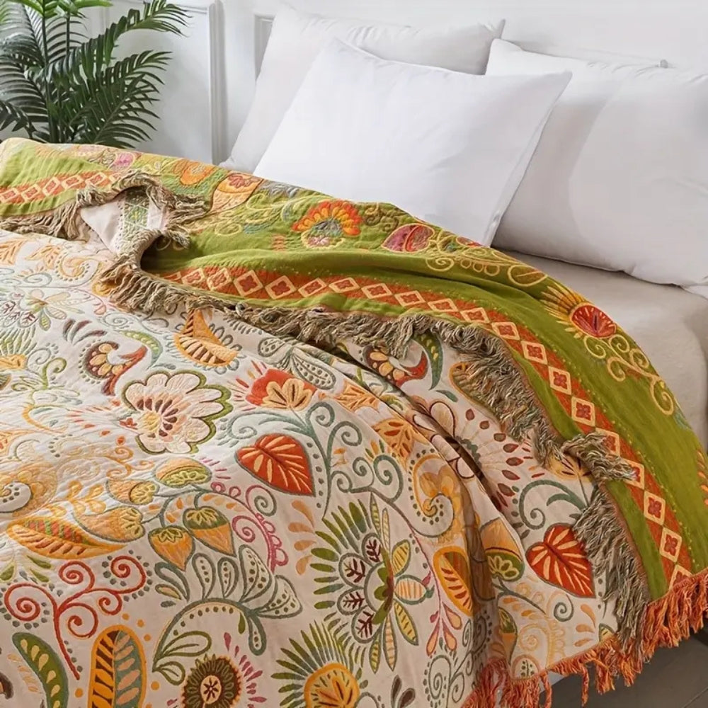Herbstblatt Boho Wendedecke