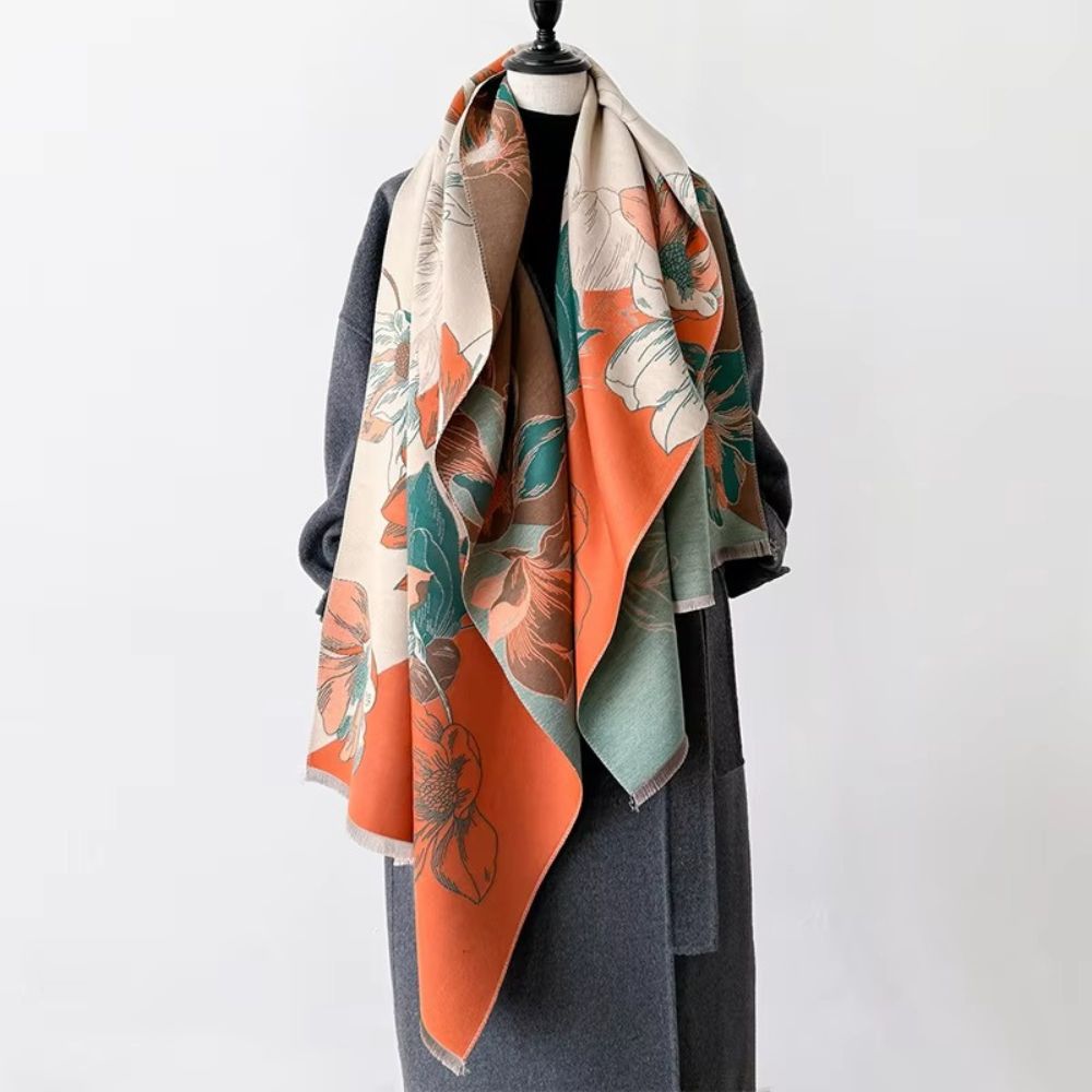 Mode Blüte Wendbarer Floral Schal
