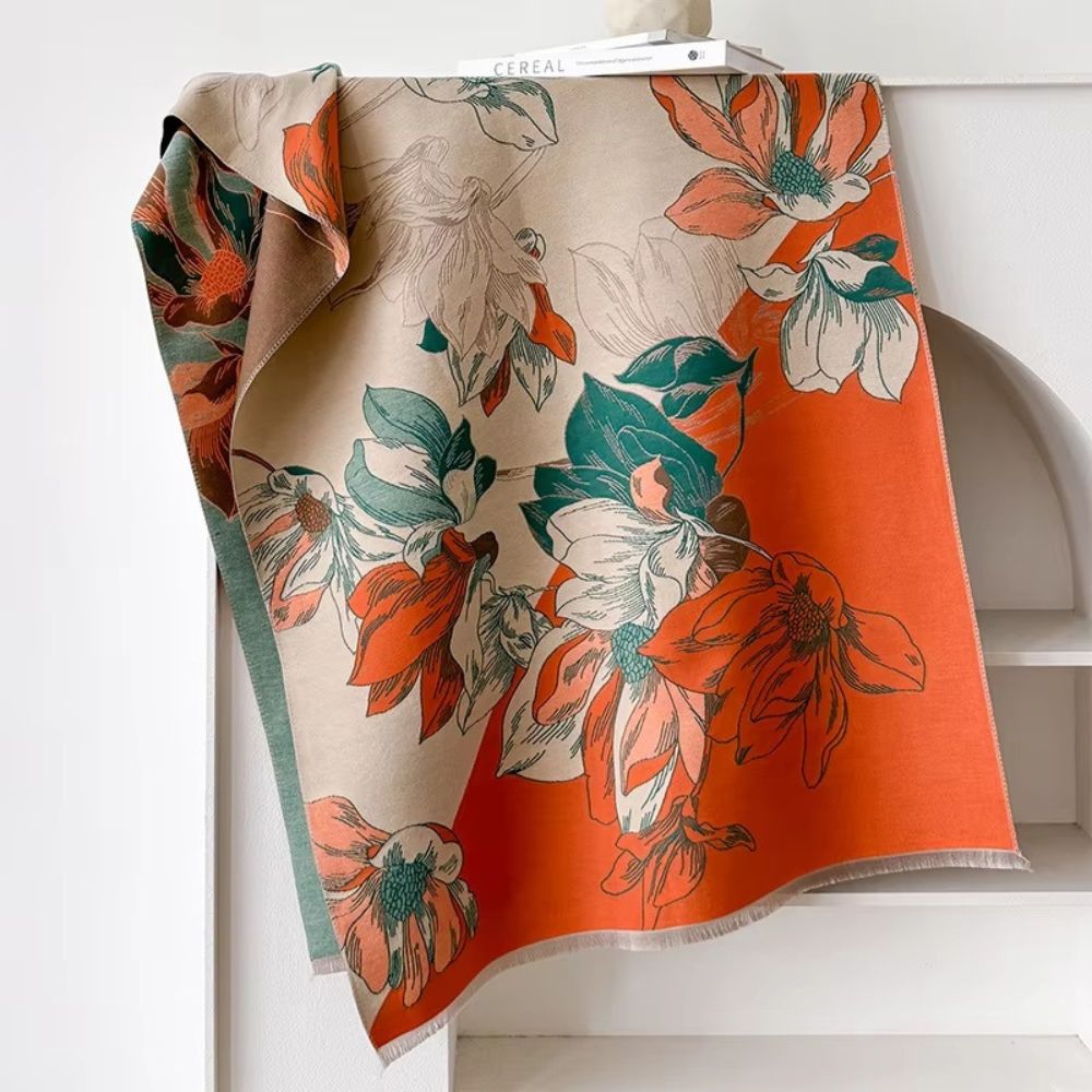 Mode Blüte Wendbarer Floral Schal