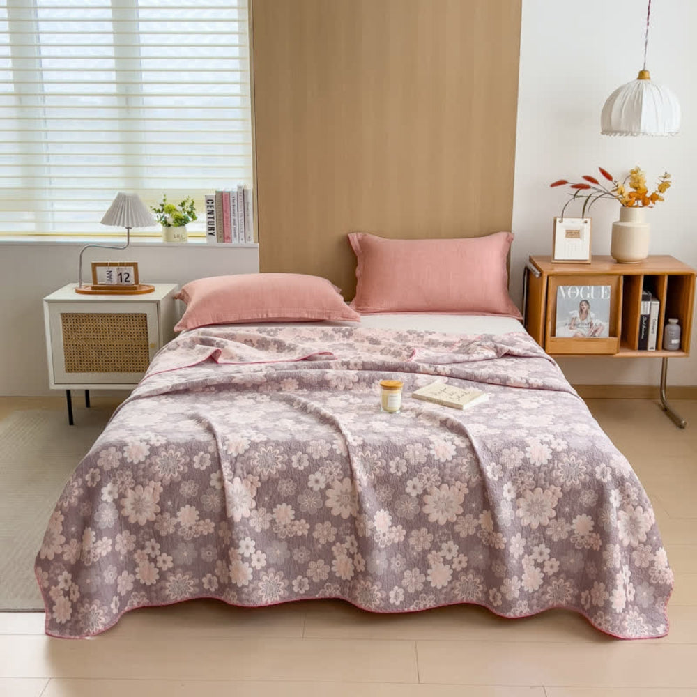 Reverie Floral Baumwollgaze-Decke