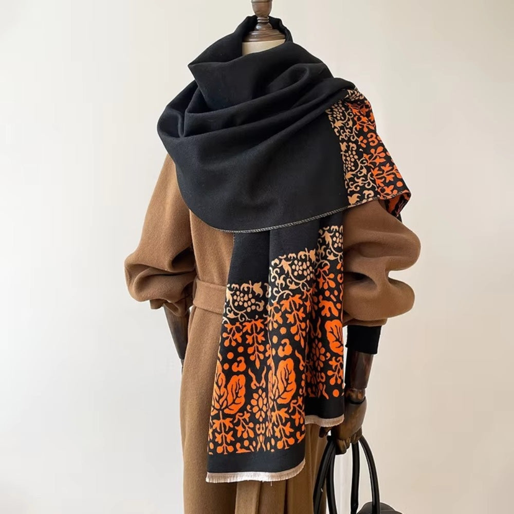 Boho Ethnische Blumenrand Schal