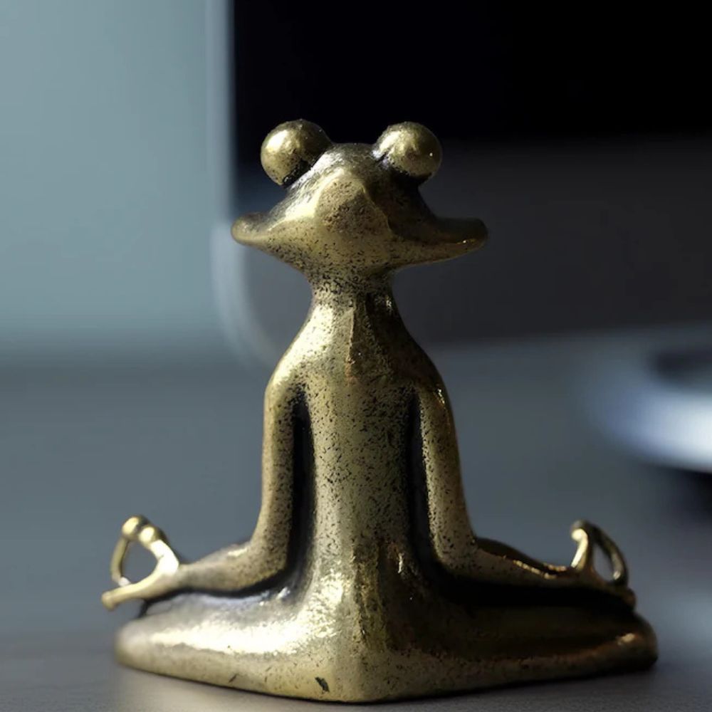 Ruhiger Lotusfrosch Miniaturfigur