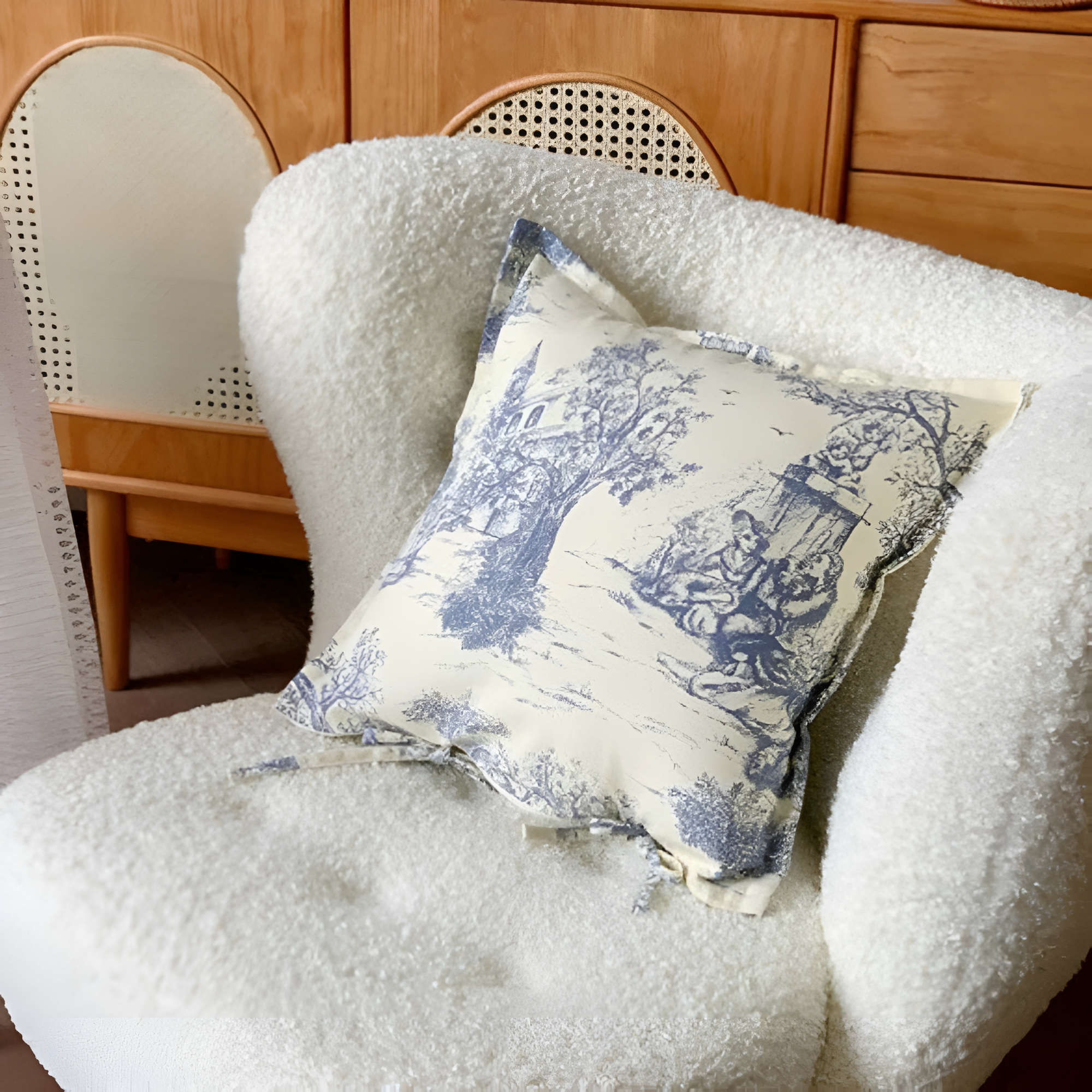 Chateau Vintage Druck Kissenbezug