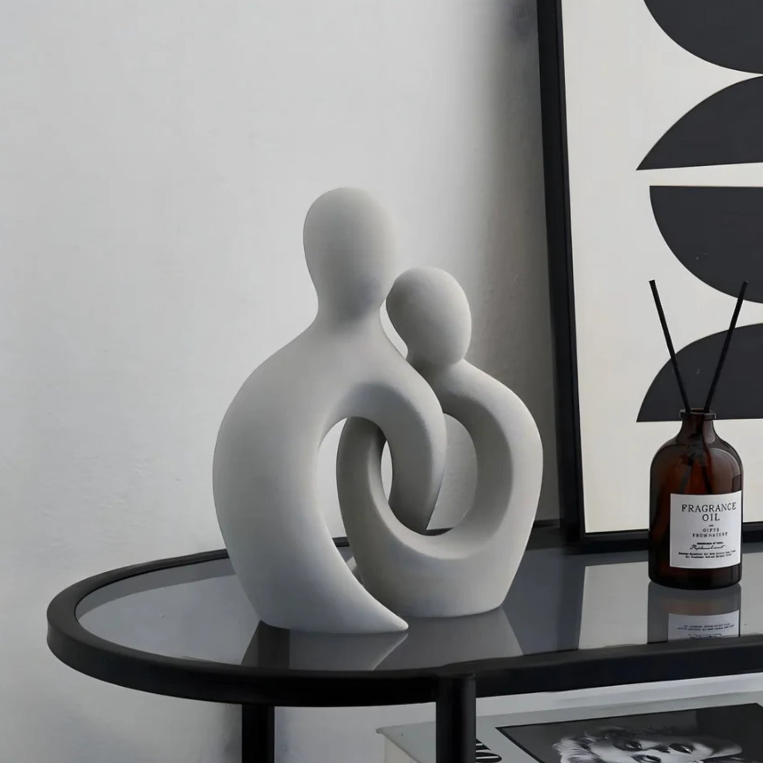 Umarmung Form Moderne Abstrakte Paar Statue