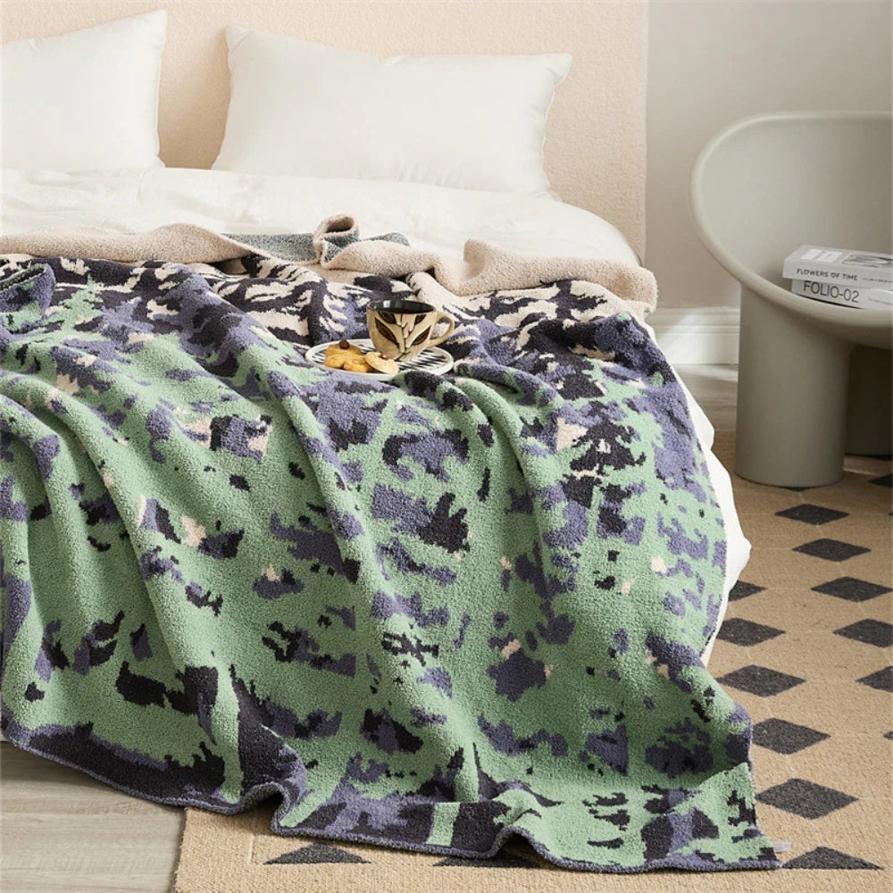 Emeraude Forest Weiche Strickdecke
