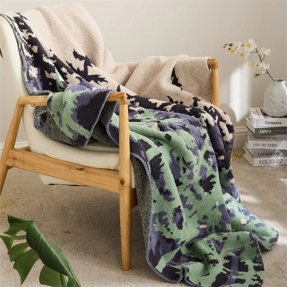 Emeraude Forest Weiche Strickdecke