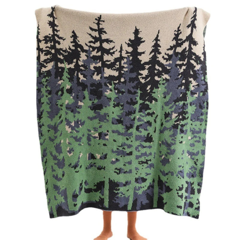 Emeraude Forest Weiche Strickdecke