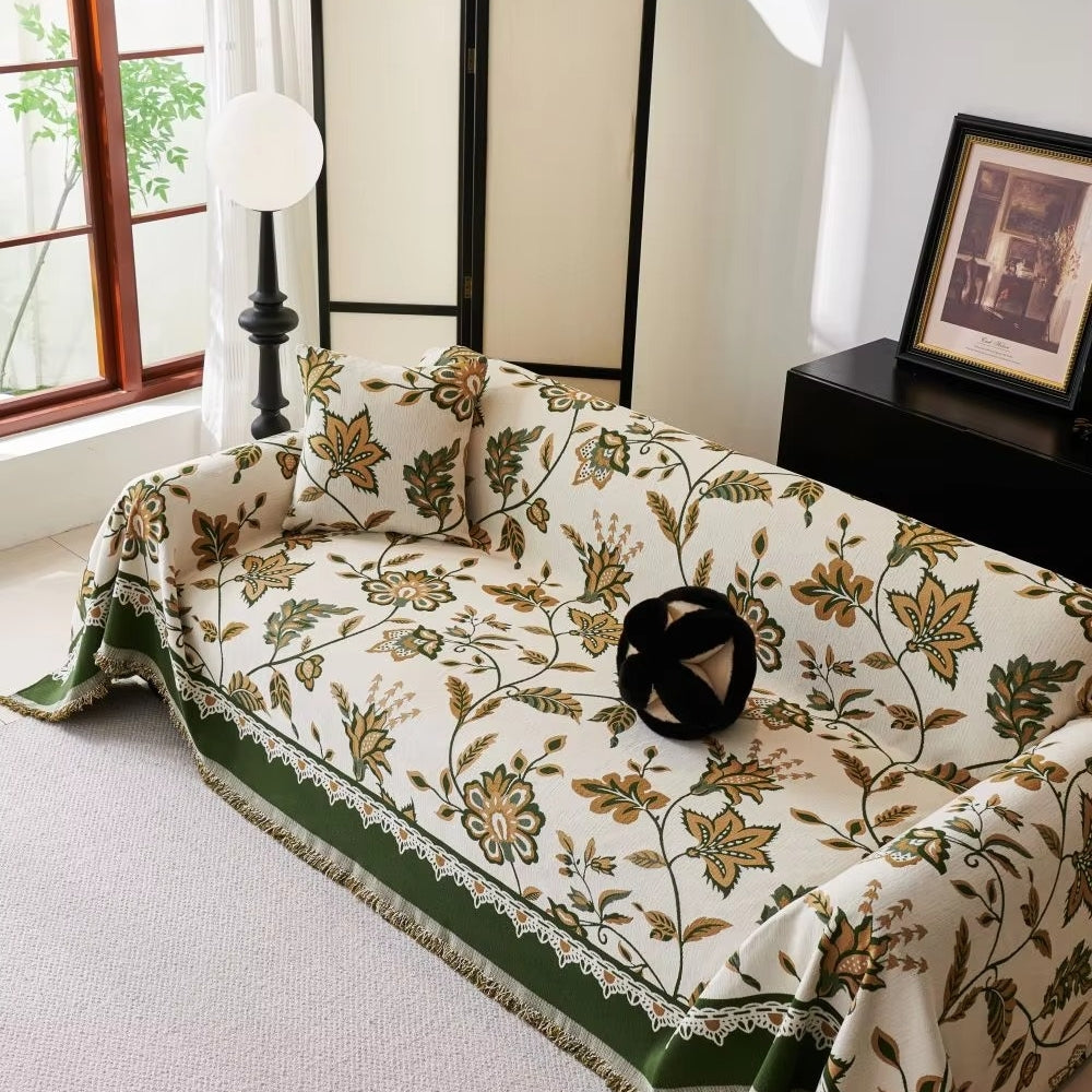 Floravell Vintage Chenille Sofaüberwurf
