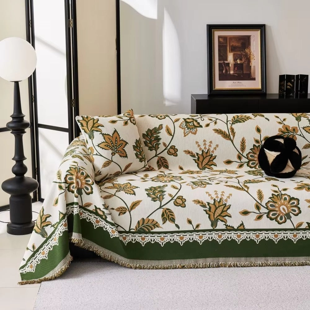 Floravell Vintage Chenille Sofaüberwurf